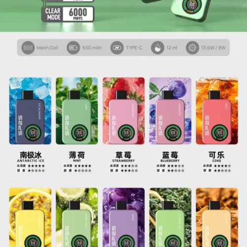 SP2S 12000口一次性電子煙｜Type-C 可充電設計・超長續航體驗【買10送1 隨機贈送，數量有限送完即止】